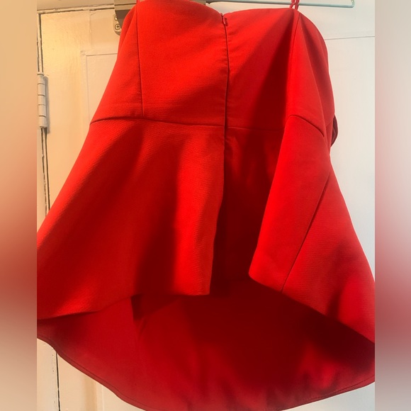 Anthropologie Adelyn Rae Rozina Strapless Bow Top- Red - Picture 5 of 14